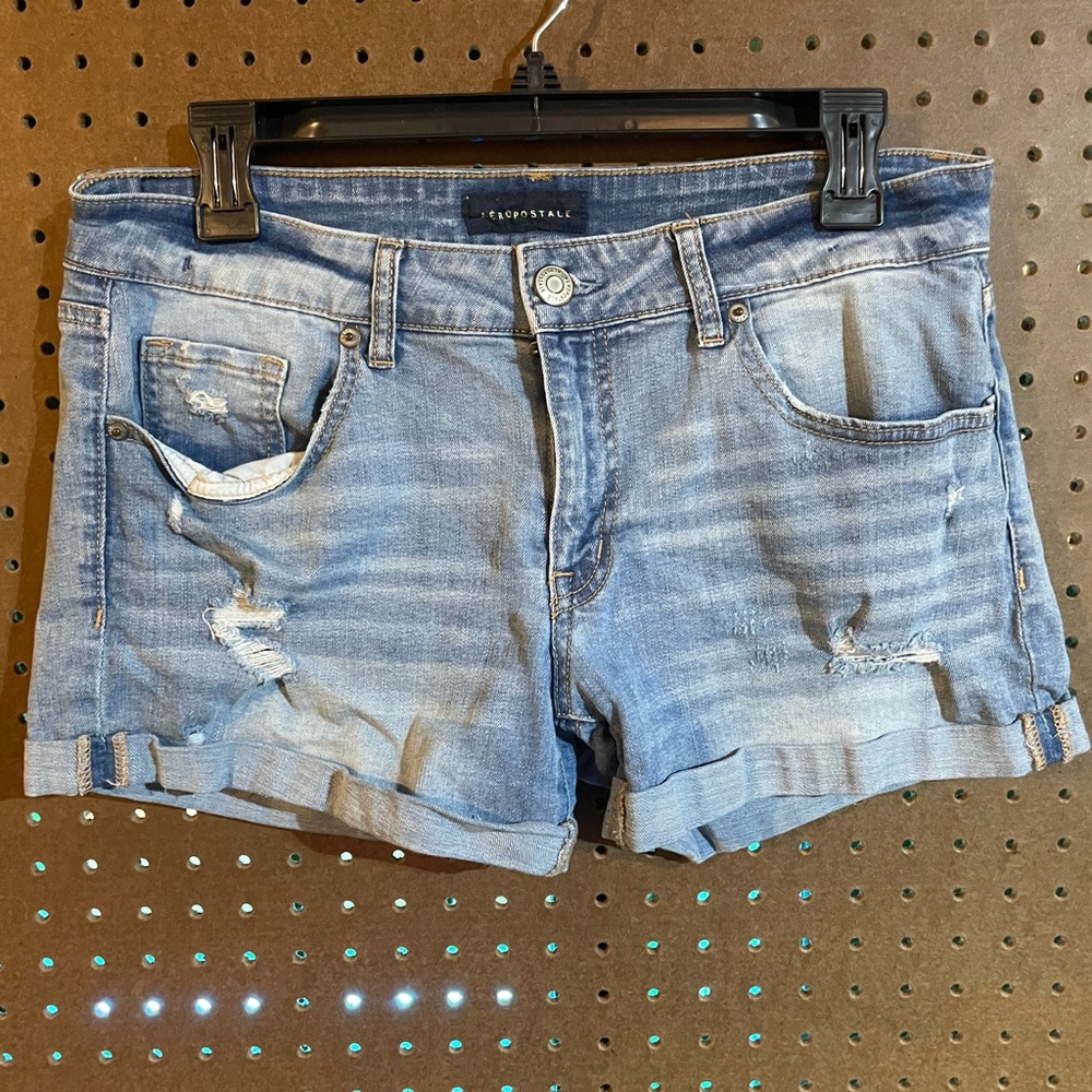 Aeropostale Women's Blue Denim Shorts